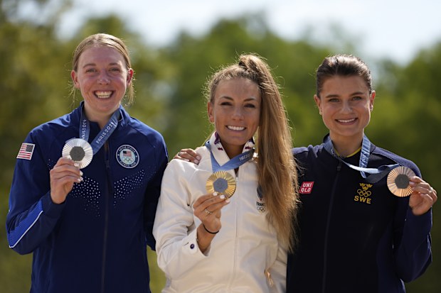 Pauline Ferrand Prevot, Haley Batten and Jenny Rissveds