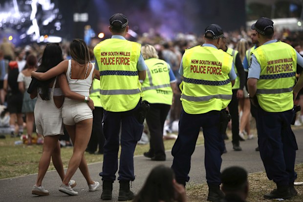 NSW Police at at the Field Day music festival.