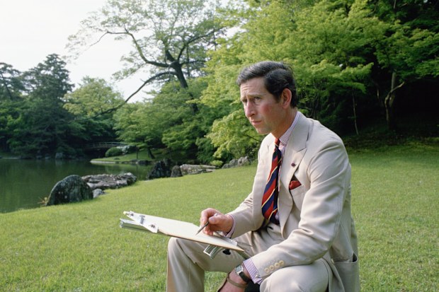 Prince Charles painting in 1986