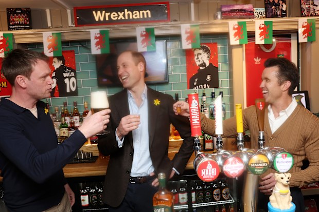 Prince William, Prince of Wales and Chairman of Wrexham AFC Rob McElhenney