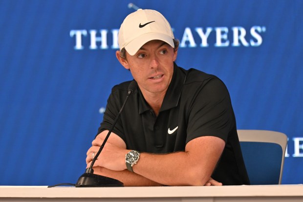 Rory McIlroy of Northern Ireland speaks during a press conference prior to The Players Championship at Stadium Course at TPC Sawgrass. (Photo by Ben Jared/PGA TOUR via Getty Images)