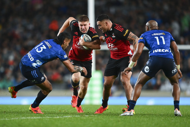 The Crusaders defeated the Blues in the 2022 Super Rugby Pacific final.