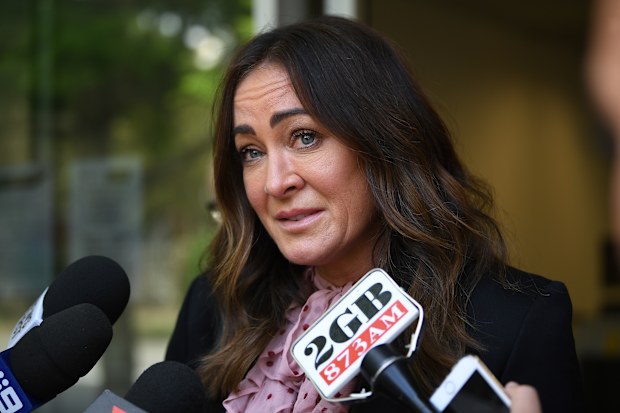 Michelle Bridges leaves Waverley Court in Sydney.
