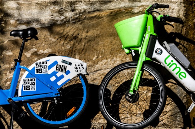 E-Bikes in Walsh Bay, Sydney.