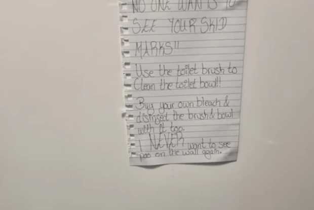 roommate toilet notes