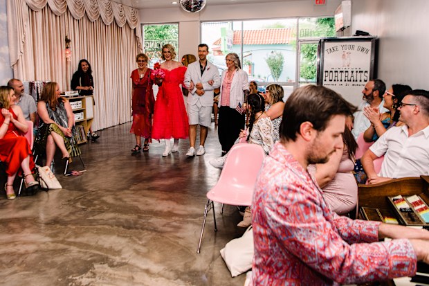 A velor-suited guy played the vintage organ at Sarah's Vegas wedding.