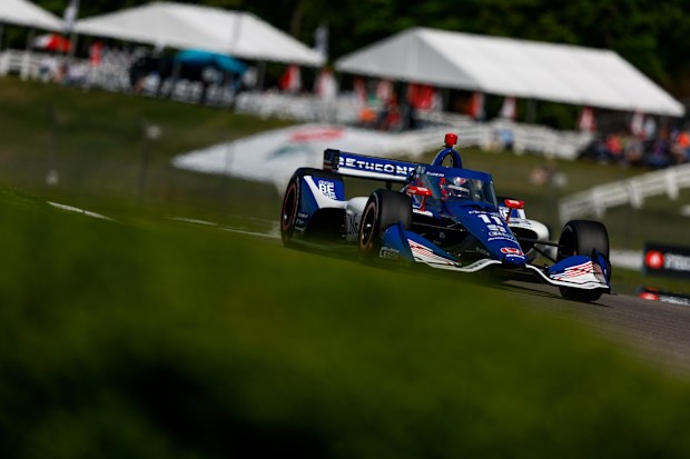 IndyCar news | IndyCar rookie Marcus Armstrong's priceless reaction to ...