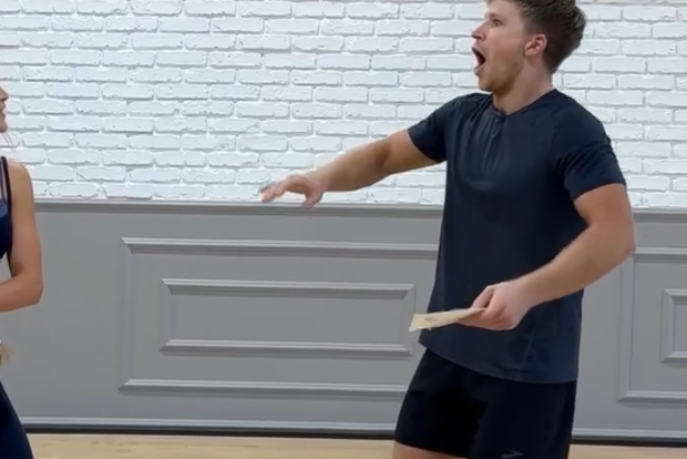 Robert Irwin surprised by Jonathan Bailey