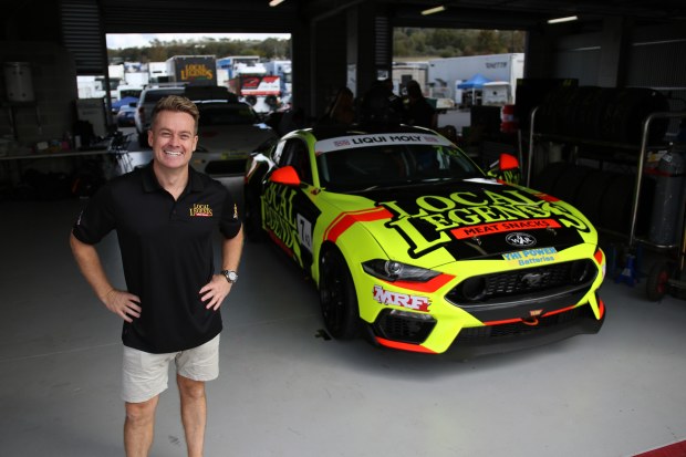 Grant Denyer with the Ford Mustang he'll race in the 2023 Bathurst 6 Hour.