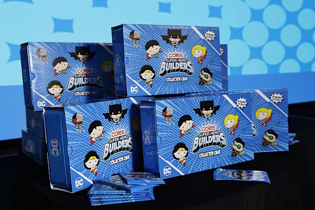 A general view during the Coles Super Hero Builders collectables campaign launch 