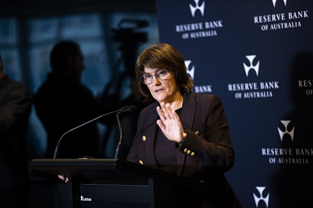 Reserve Bank of Australia governor Michele Bullock during a press conference