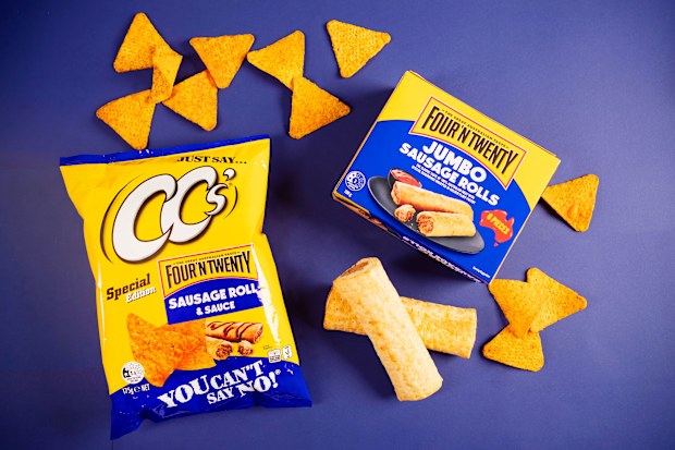 CC's sausage roll ad sauce flavoured corn chips
