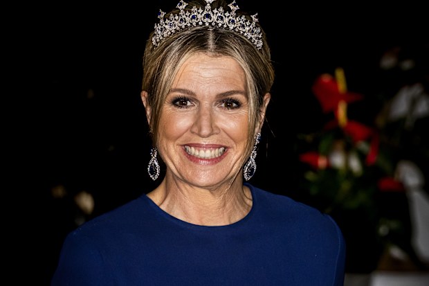 NAIROBI, KENYA - MARCH 18: Queen Maxima of The Netherlands attends a state banquet offered by President William Ruto of Kenya and First Lady Rachel Ruth at State House on March 18, 2025 in Nairobi, Kenya.  (Photo by Patrick van Katwijk/Getty Images)
