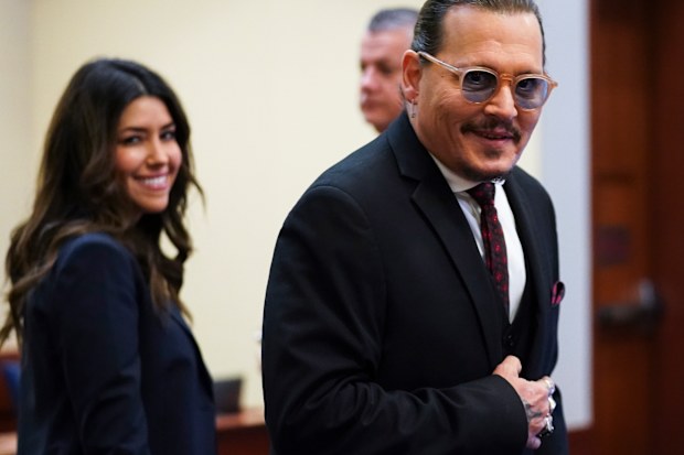 Johnny Depp with his attorney Camille Vasquez 