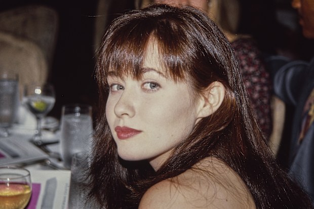 Shannen Doherty at the 10th Annual Scott Newman Gala at the Beverly Hilton Hotel in Beverly Hills, California, November 1990.