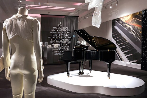 A general view of 'Freddie Mercury: A World Of His Own', a free public exhibition of Freddie Mercury's personal collection at Sotheby's on August 02, 2023 in London, England.  