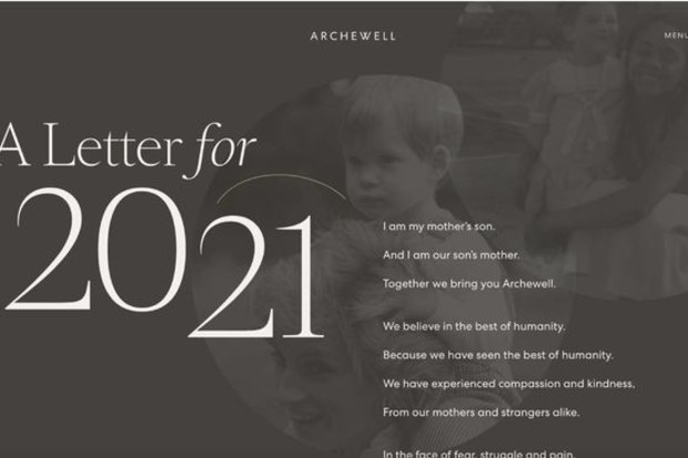 Prince Harry Meghan Markle launch Archewell website 2021