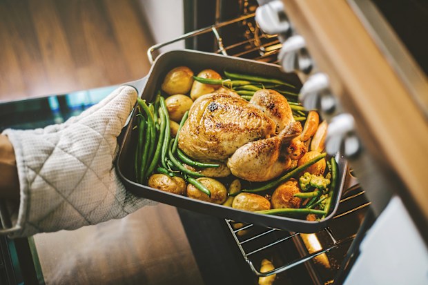 roast chicken and vegetables