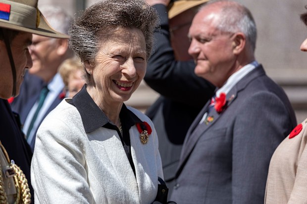 Princess Anne at the Anzac Memorial in Hyde Park to mark Remembrance. Sunday 9th November 2025.