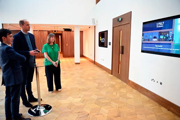 Prince William, Duke of Cambridge during a visit BAFTA in London