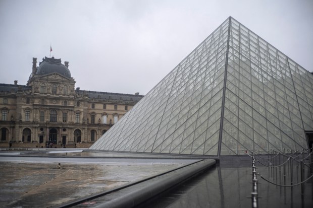 A view of the Louvre museum, in Paris, France, Sunday, March 1, 2020. The spreading coronavirus epidemic shut down France's Louvre Museum. Picture: Rafael Yaghobzadeh