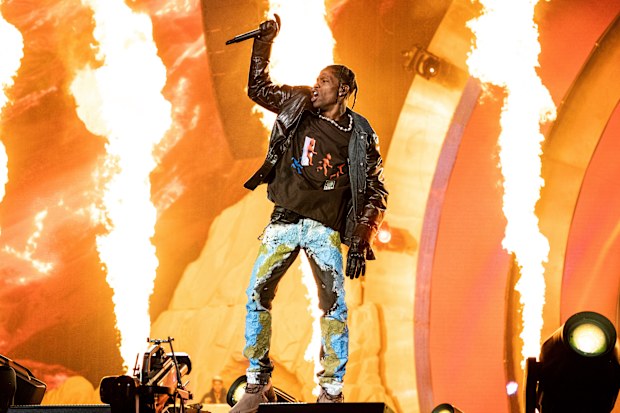 Travis Scott performs at day one of the Astroworld Music Festival at NRG Park