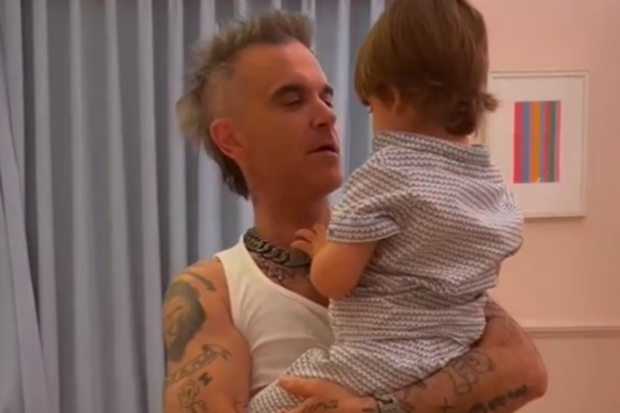 robbie williams with family