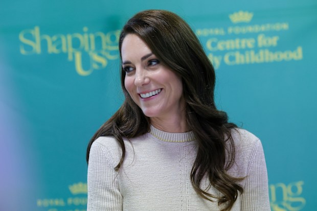 Kate, Princess of Wales with students on the Childhood Studies BA at the University of Leeds on January 31, 2023