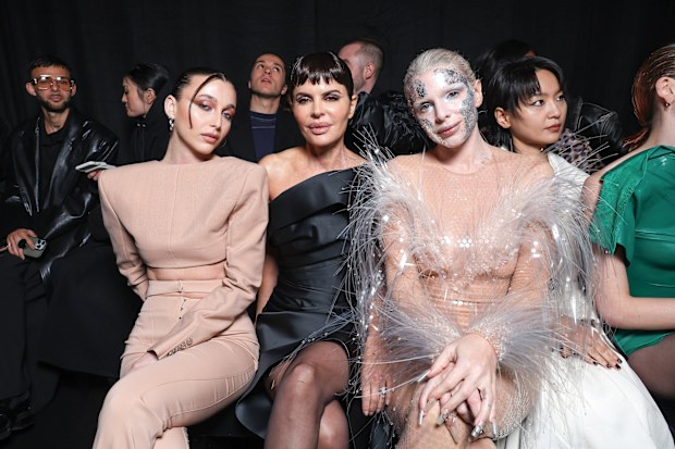 Emma Chamberlain, Lisa Rinna and Julia Fox attend the Mugler Womenswear Fall/Winter 2024-2025 show 