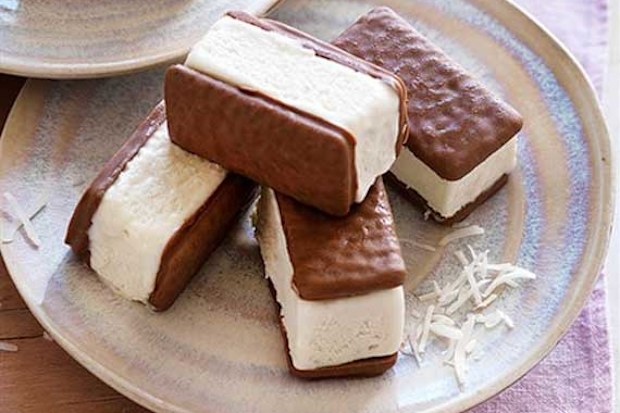 Coconut Tim Tam ice-cream sandwiches
