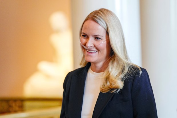 Crown Princess Mette-Marit of Norway at a reception for the Norwegian athletes from the Paralympics in Milano Cortina 2026 at the Palace on April 10, 2026.