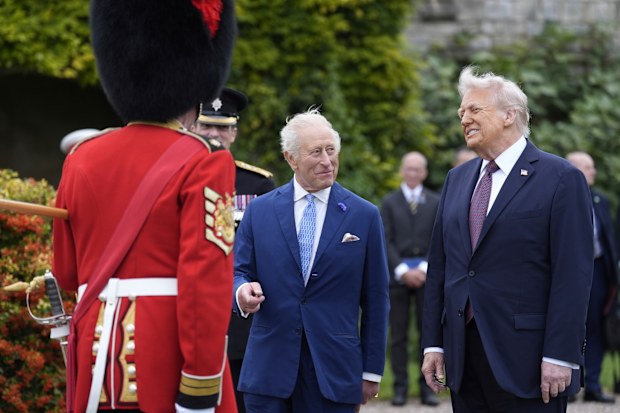 King Charles III and U.S. President Donald Trump, 