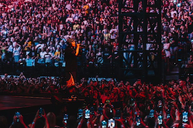 Billie Eilish performs her 'Hit Me Hard And Soft' Tour at Rod Laver Arena on March 04, 2025 in Melbourne, Australia. 