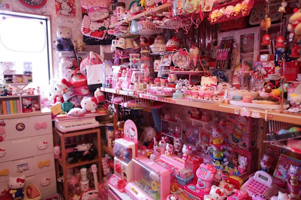 YOTSUKAIDO, JAPAN - AUGUST 02: The Hello Kitty goods at the Hello Kitty house of Masao Gunji on August 2, 2017 in Yotsukaido, Chiba, Japan. Gunji, a retired police officer, was recognised as the biggest Hello Kitty collection holder by the Guinness World Records last year. Gunji amassed his collection over a period of 30 years and says the toys helped ease the stress of working as a police officer.(Photo by Taro Karibe/Getty Images)