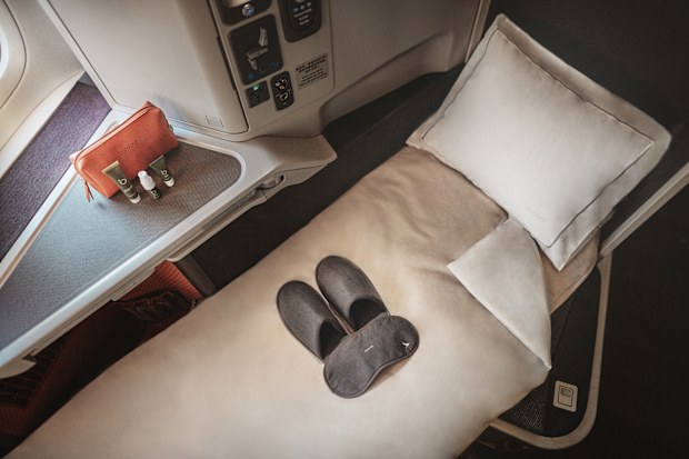 Cathay Pacific lie-flat bed business class