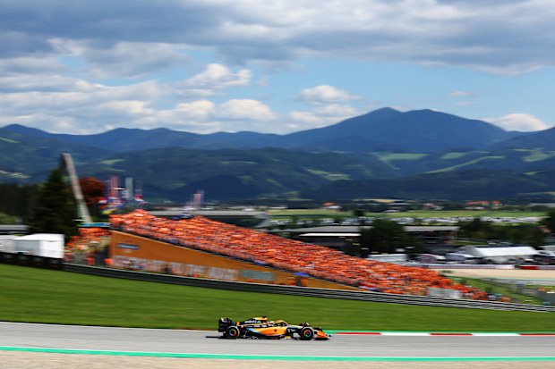 Daniel Ricciardo of Australia driving the (3) McLaren MCL36 Mercedes on track during the F1 Grand Prix of Austria at Red Bull Ring on July 10, 2022 in Spielberg, Austria. (Photo by Clive Rose/Getty Images)