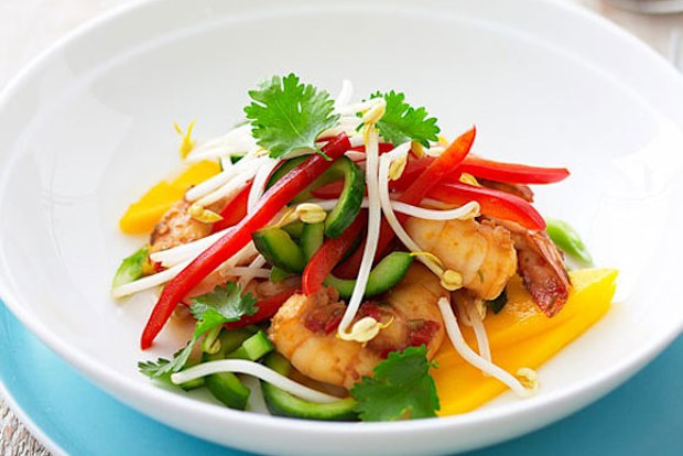 Mango and prawn salad