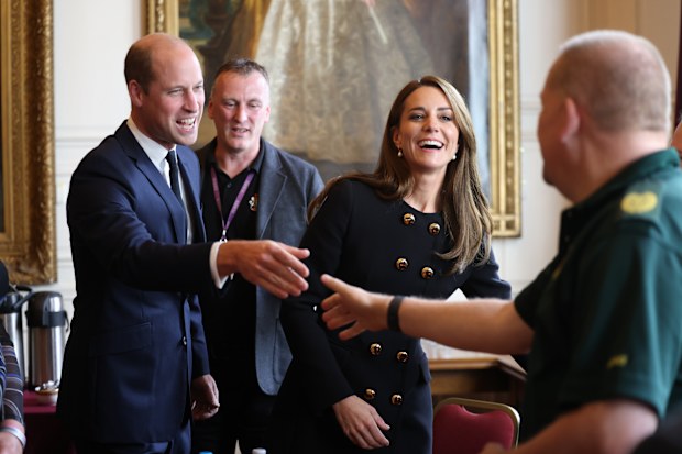 NMA Solo - Prince and Princess of Wales visit the Guildhall Windsor to thank volunteers and staff that worked on the funeral of HM Queen Elizabeth II