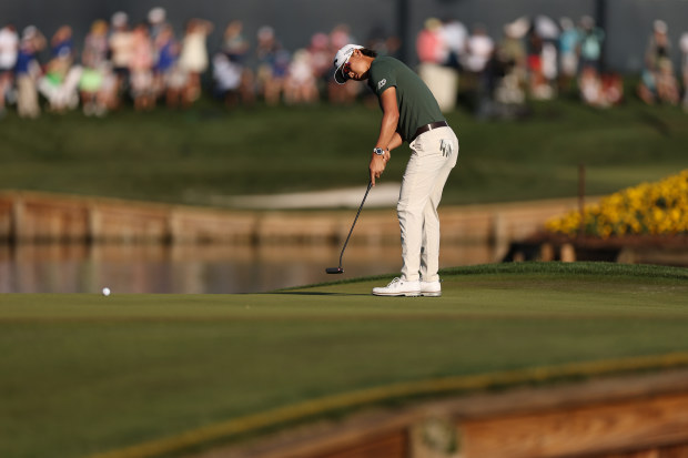 Min Woo Lee’s great escape on 18th hole in round one in Florida; Lucas Glover, J.J. Spaun, Camilo Villegas leading