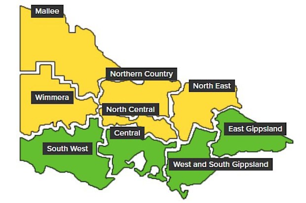 Victoria fire danger map