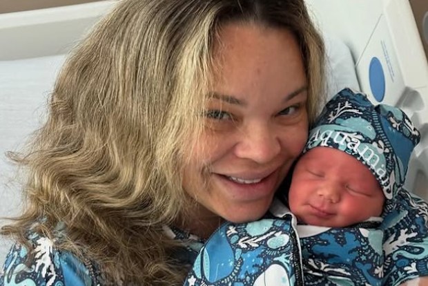 Paytas, 37, revealed on a live episode of her "Just Trish" podcast on Wednesday (AEST) that she had given birth to her third child, named Aquaman. 