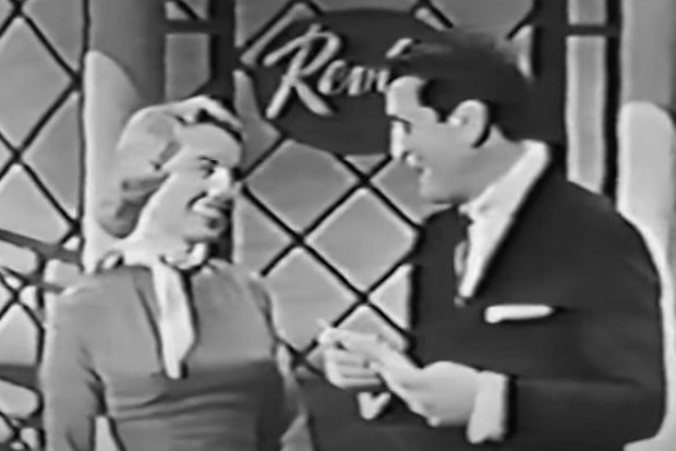 Screenshot from 1955 episode of '$64,000 Question' with Dr Joyce Brothers. 