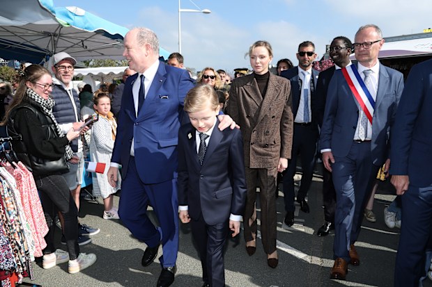 Prince Albert II of Monaco, Prince Jacques of Monaco, Princess Charlene of Monaco and Princess Gabriella of Monaco 