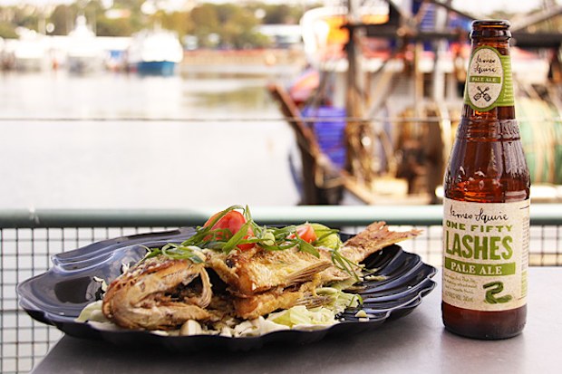 James Squire One Fifty Lashes Pale Ale with grilled snapper