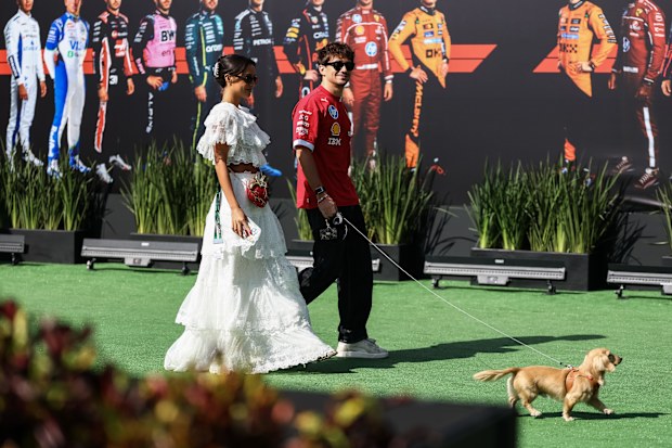 Charles Leclerc and Alexandra Saint Mleux