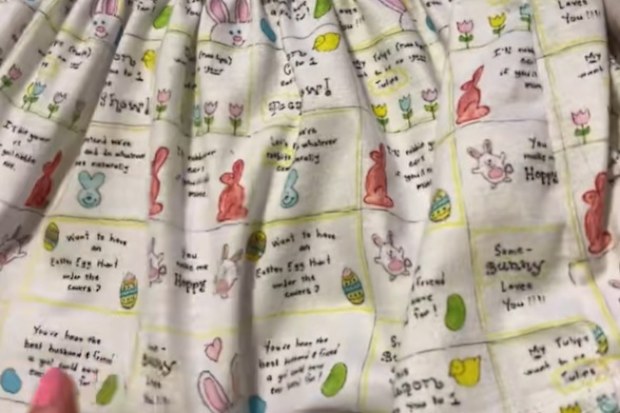 child easter dress with creepy messages removed from sale