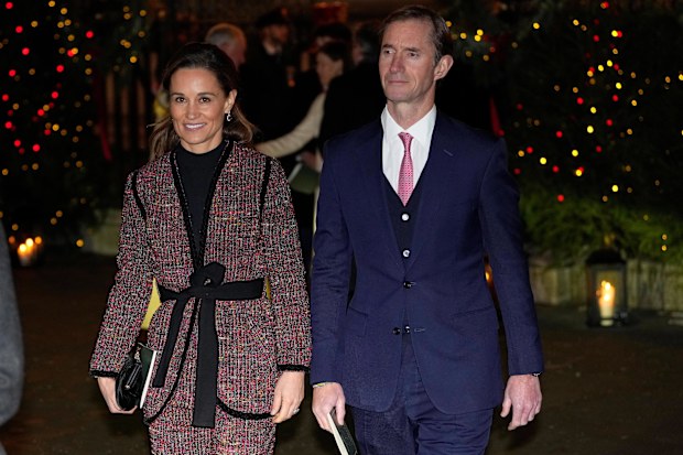 Pippa Middleton and husband James Matthews at her sister's Carol Service.