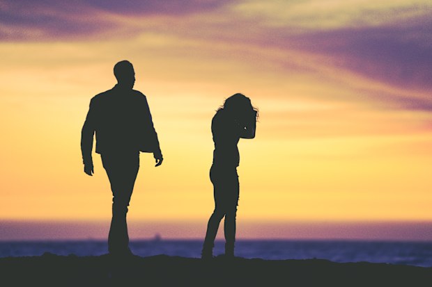 Couple arguing, man and woman arguing