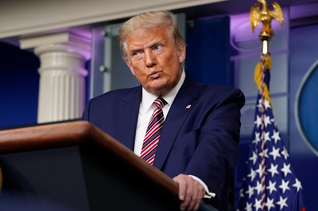 President Donald Trump pauses while speaking during a news conference at the White House, Sunday, Sept. 27, 2020, in Washington. (AP Photo/Carolyn Kaster)
