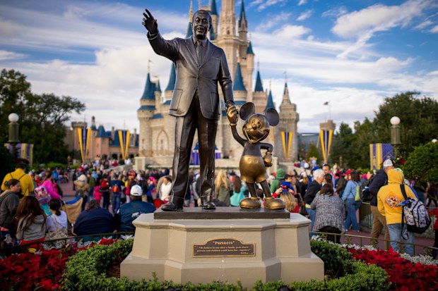 Walt Disney and Mickey Mouse, the Partners statue in the central Hub of the Magic Kingdom, Walt Disney World, Florida